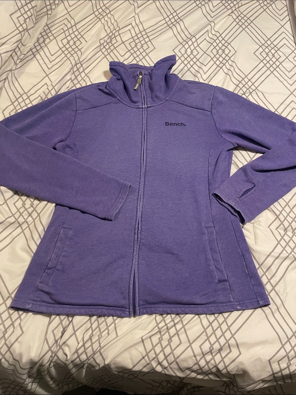 Bench Women's Purple Full-Zip Lightweight hoody